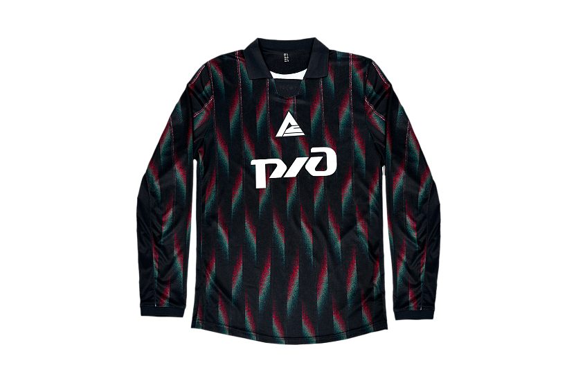 Футболка игровая, длинный рукав (черная, 100% полиэстер) (6XS)