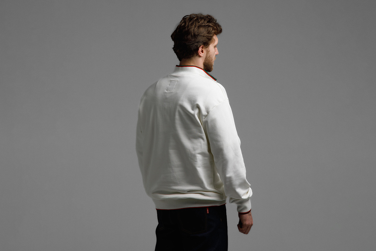 Кофта 1/4 зип (слоновая кость) ЧРКЗВ x ПЛНБ (S)