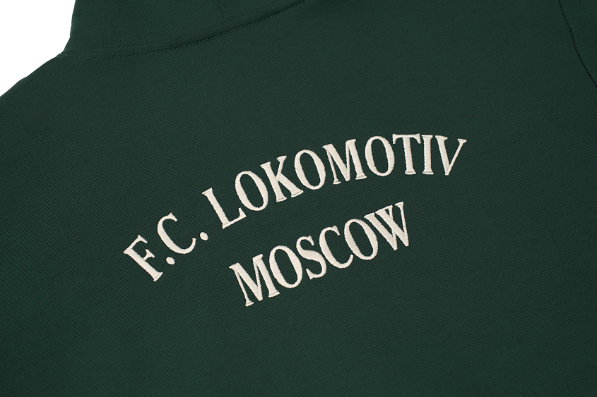 Худи на молнии 2004 Зеленый с цветной эмблемой (M)