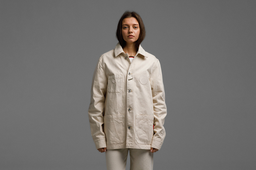 Куртка железнодорожного рабочего (слоновая кость) ЧРКЗВ x ПЛНБ (S)