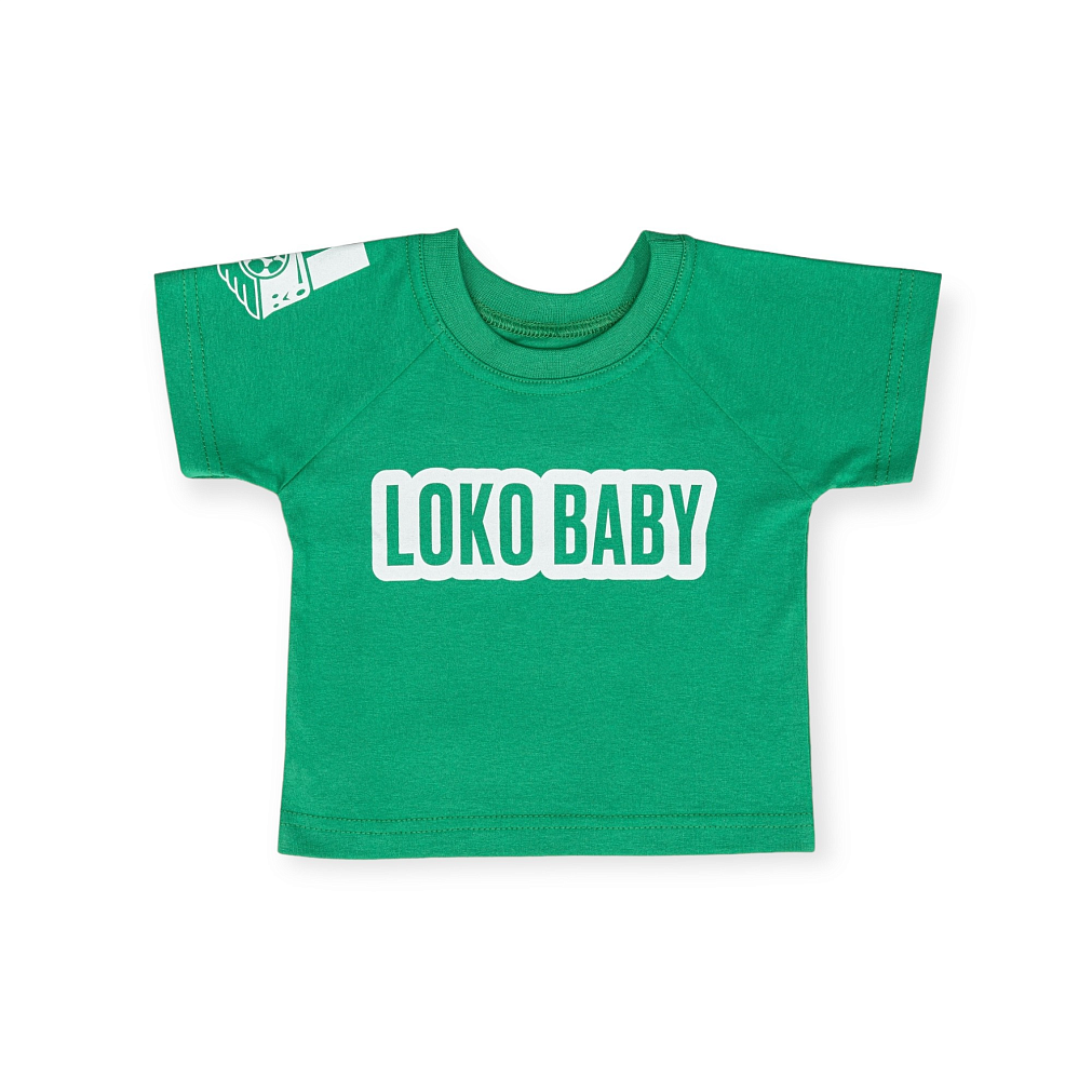 Футболка детская Loko Baby зеленая (62)