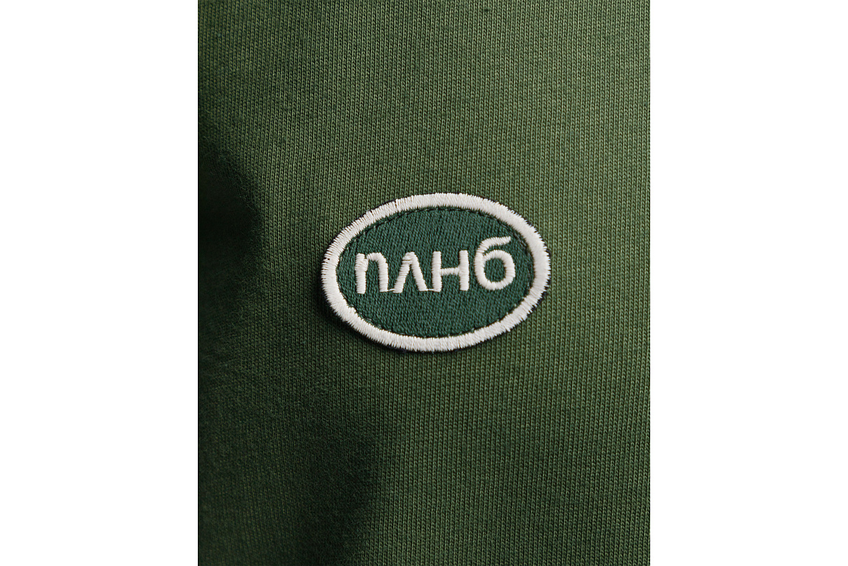 Футболка свободного кроя (зелёная) с эмблемой ЧРКЗВ x ПЛНБ (XS)