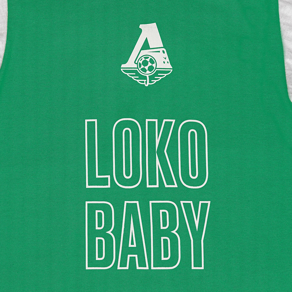 Боди Loko Baby зеленое с белым
