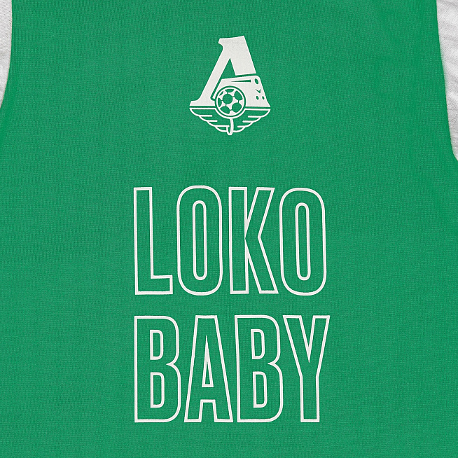 Боди Loko Baby зеленое с белым