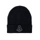Шапка с эмблемой и подворотом (чёрная)