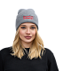 Шапка светло-серая. Вышивка цветная. Lokomotiv, RR.