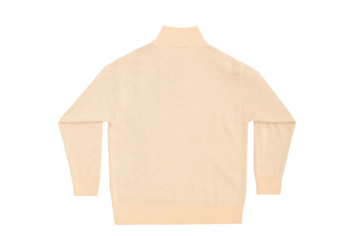 Свитер с молнией и литерой «Л» (белый) (S)