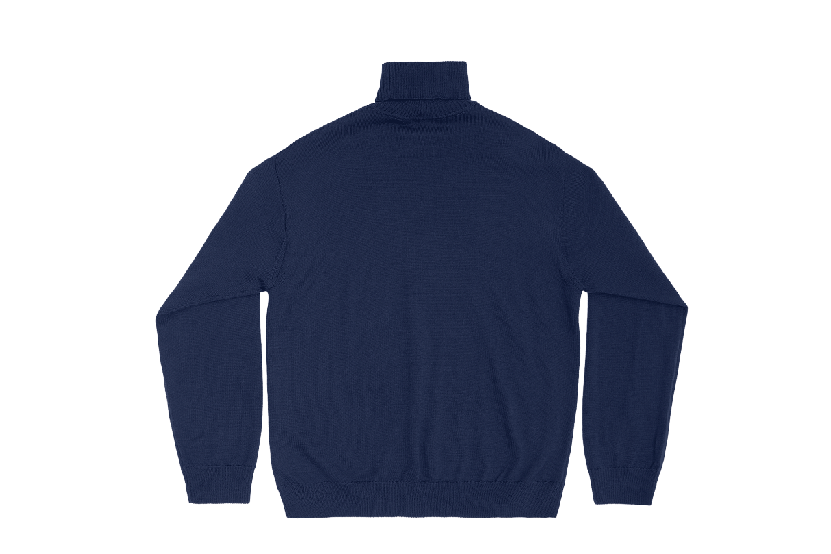 Свитер с высоким горлом и эмблемой 1971 года (синий) (S)