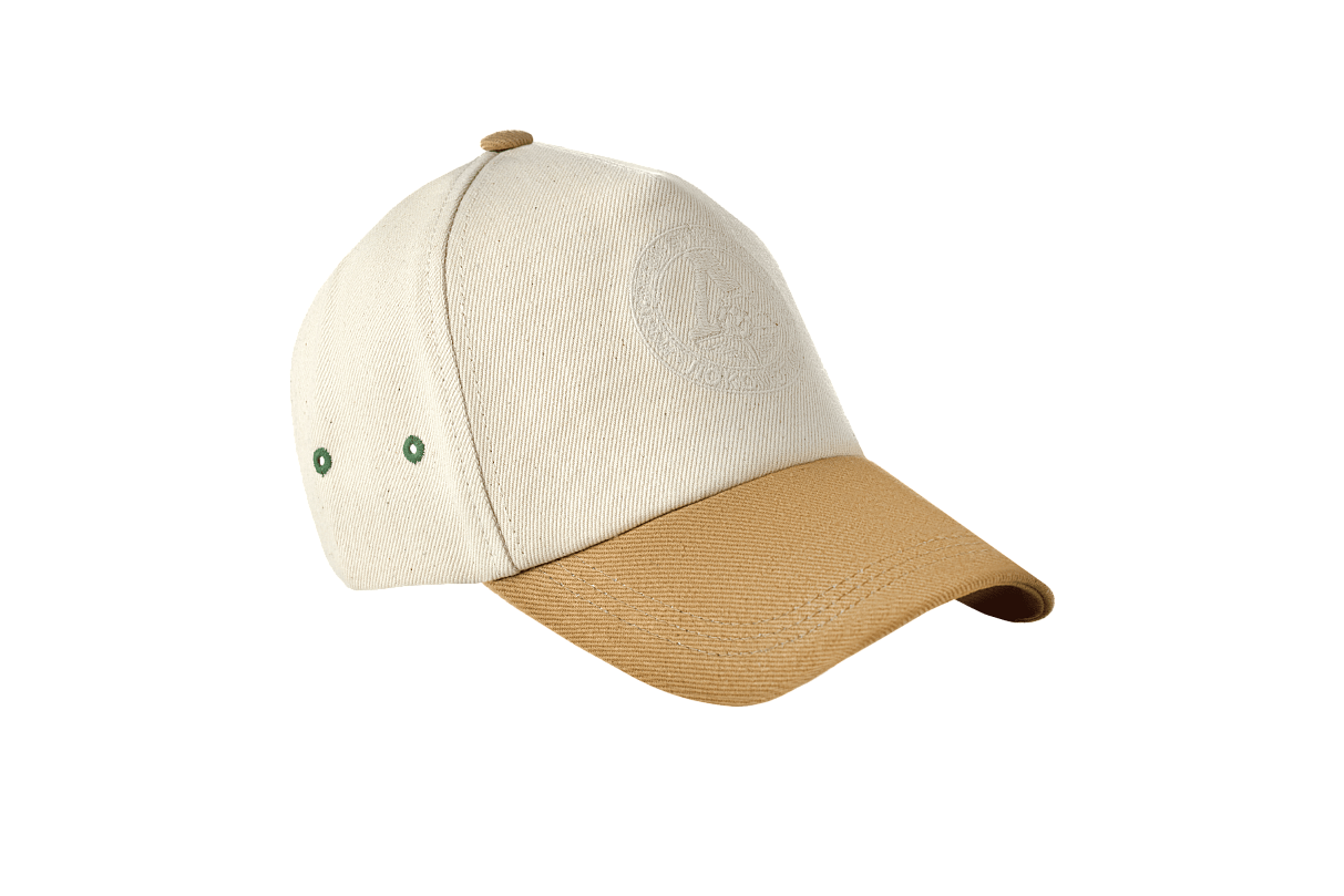 Кепка пятиклинка (слоновая кость с коричневым козырьком) ЧРКЗВ х ПЛНБ