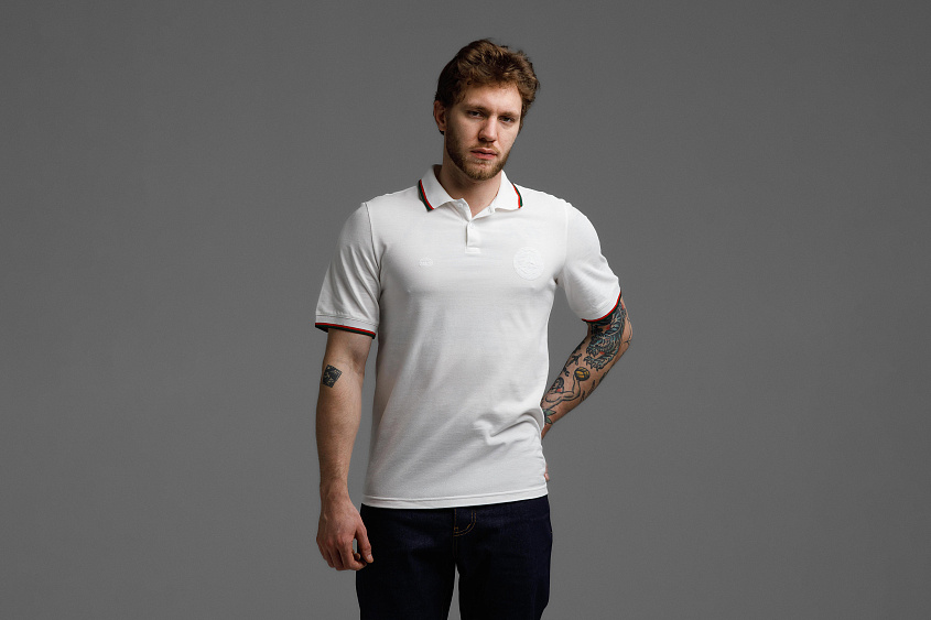 Рубашка -поло (слоновая кость) с эмблемой ЧРКЗВ x ПЛНБ (S)