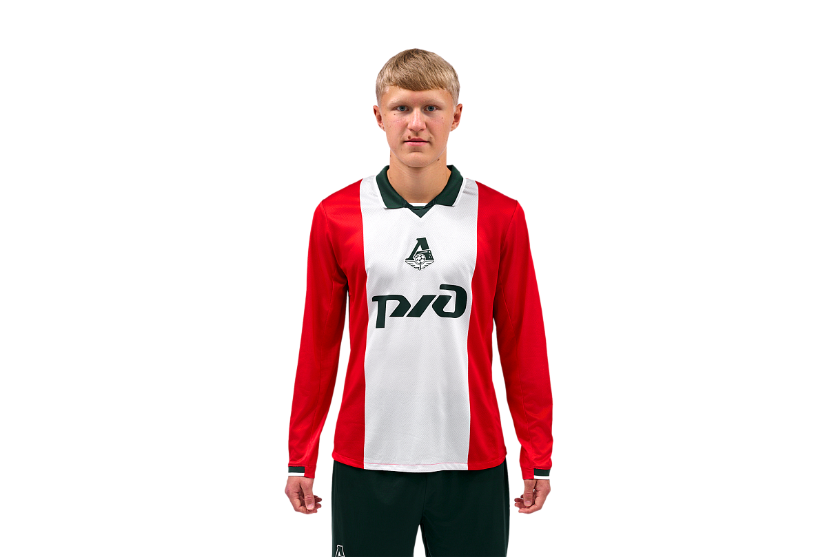 Футболка игровая, длинный рукав (красно/белая, 100% полиэстер) (6XS)