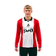 Футболка игровая, длинный рукав (красно/белая, 100% полиэстер) (6XS)