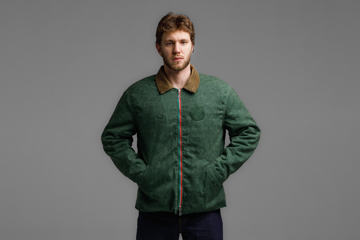 Утеплённая куртка (тёмно - зелёная) ЧРКЗВ x ПЛНБ (S)