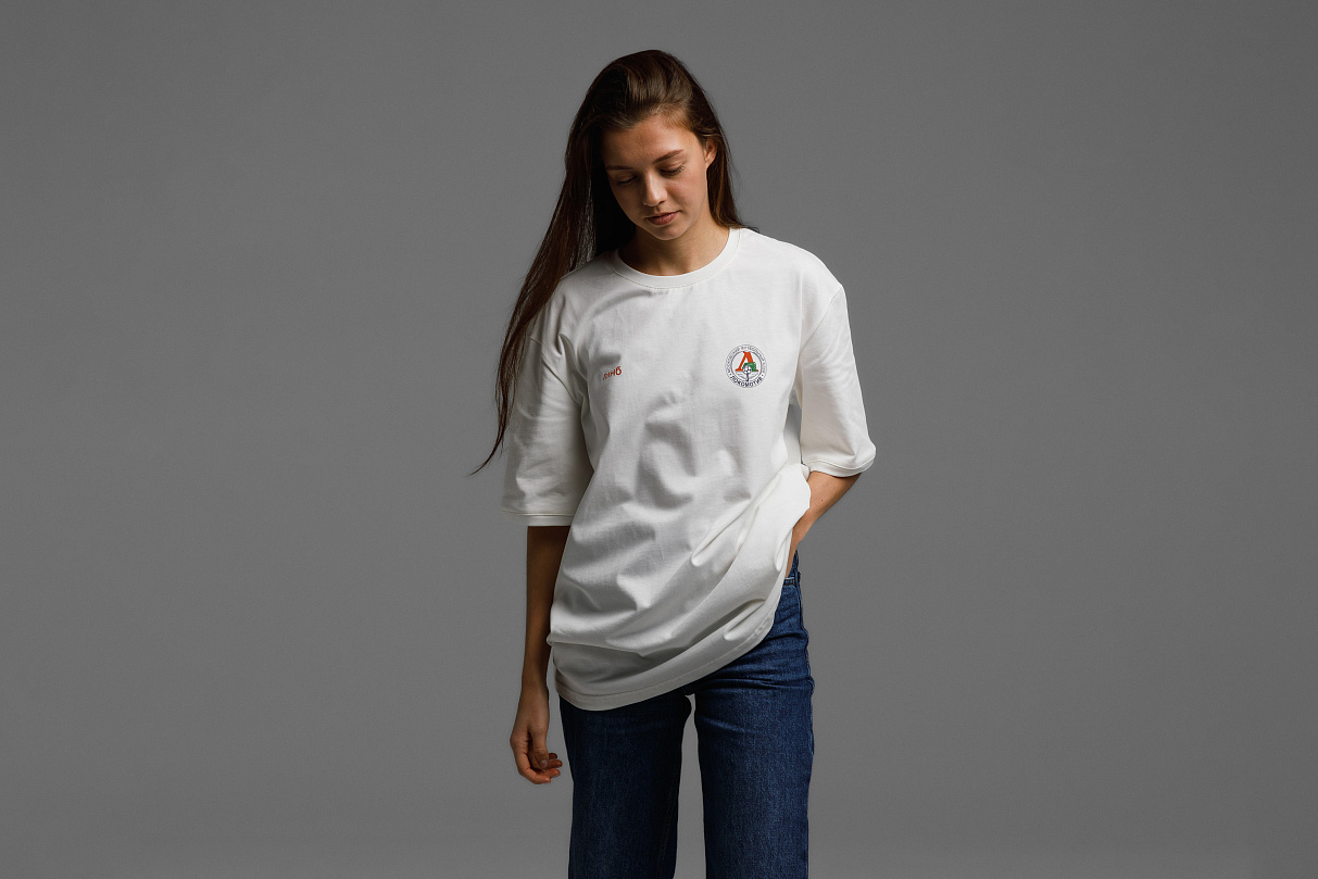 Футболка свободного кроя (белая) ЧРКЗВ x ПЛНБ (XS)