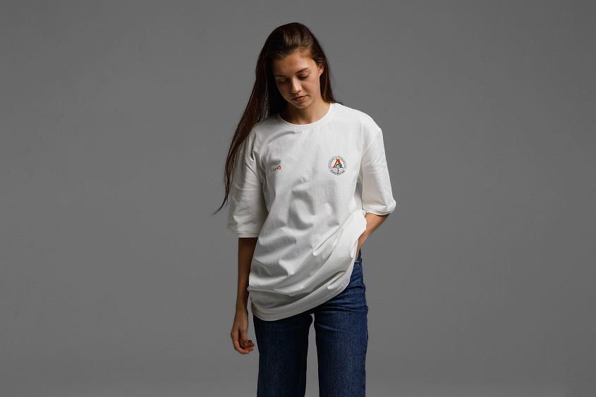 Футболка свободного кроя (белая) ЧРКЗВ x ПЛНБ (XS)