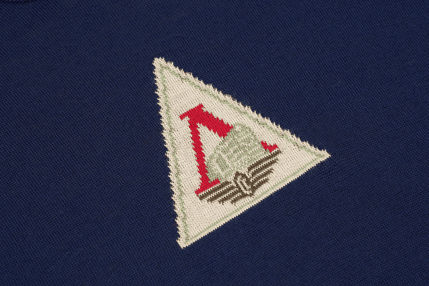 Свитер с высоким горлом и эмблемой 1971 года (синий) (S)