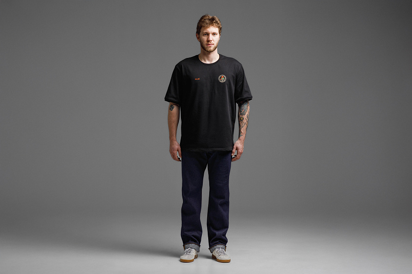 Джинсы тёмно - синие свободного кроя ЧРКЗВ x ПЛНБ (S)