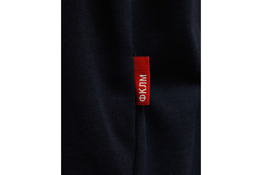 Футболка свободного кроя (тёмно-синяя) с эмблемой ЧРКЗВ x ПЛНБ (XS)