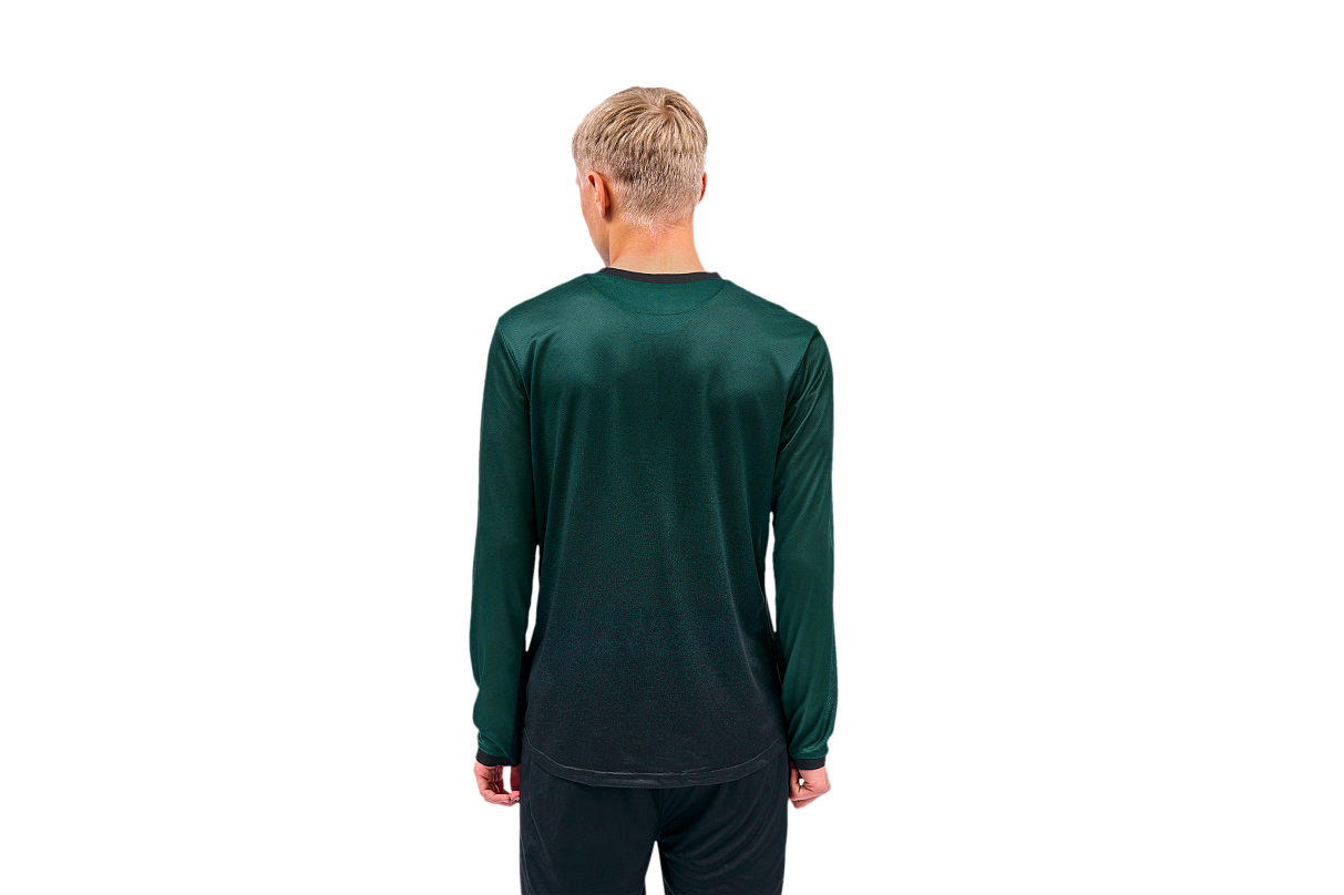 Футболка игровая, длинный рукав (зеленая,100% полиэстер) (6XS)