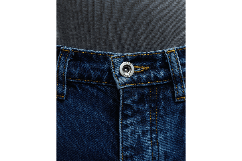 Джинсы голубые свободного кроя ЧРКЗВ x ПЛНБ (S)