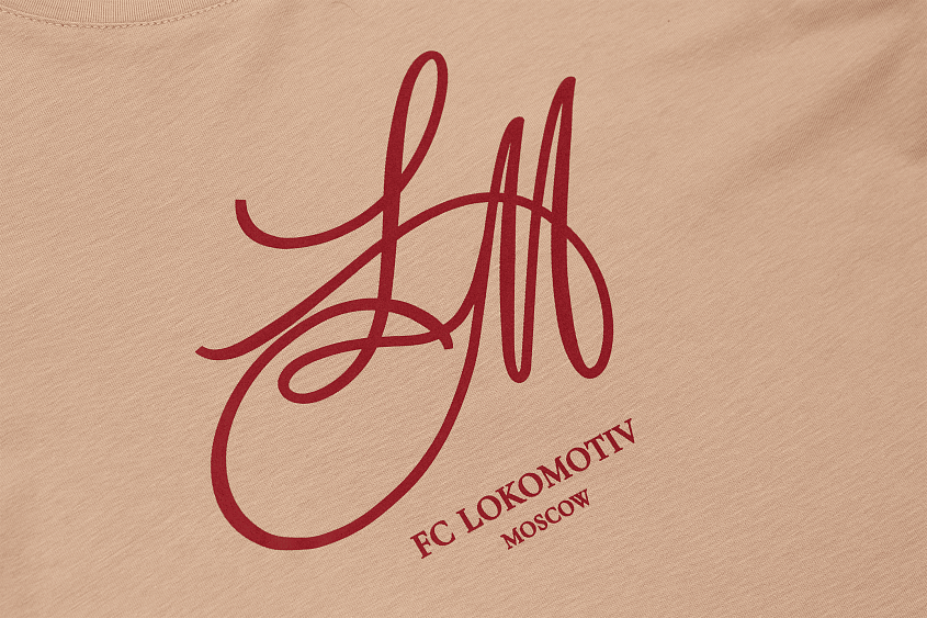 Футболка женская с аббревиатурой (бежевая) (XS)