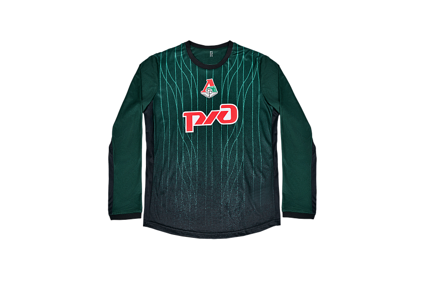 Футболка игровая, длинный рукав (зеленая,100% полиэстер) (6XS)
