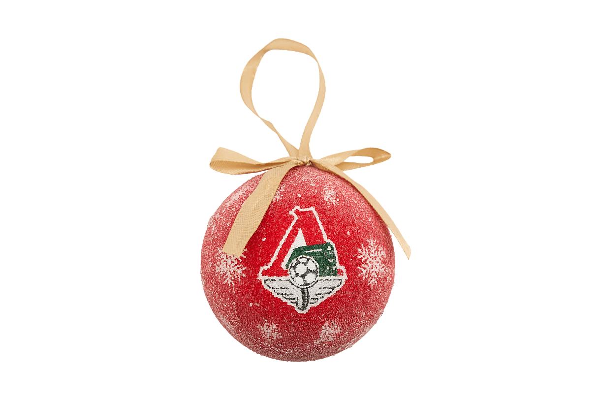 Набор из 6-и пластиковых елочных шаров Локомотив «Ретро» (с обсыпкой имитирующей снег)