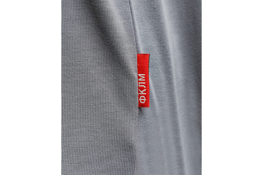 Футболка свободного кроя (серая) с эмблемой ЧРКЗВ x ПЛНБ (XS)