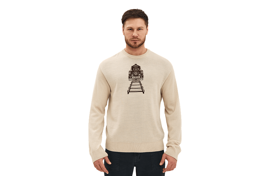 Свитер с эмблемой 1936 года (белый) (S)