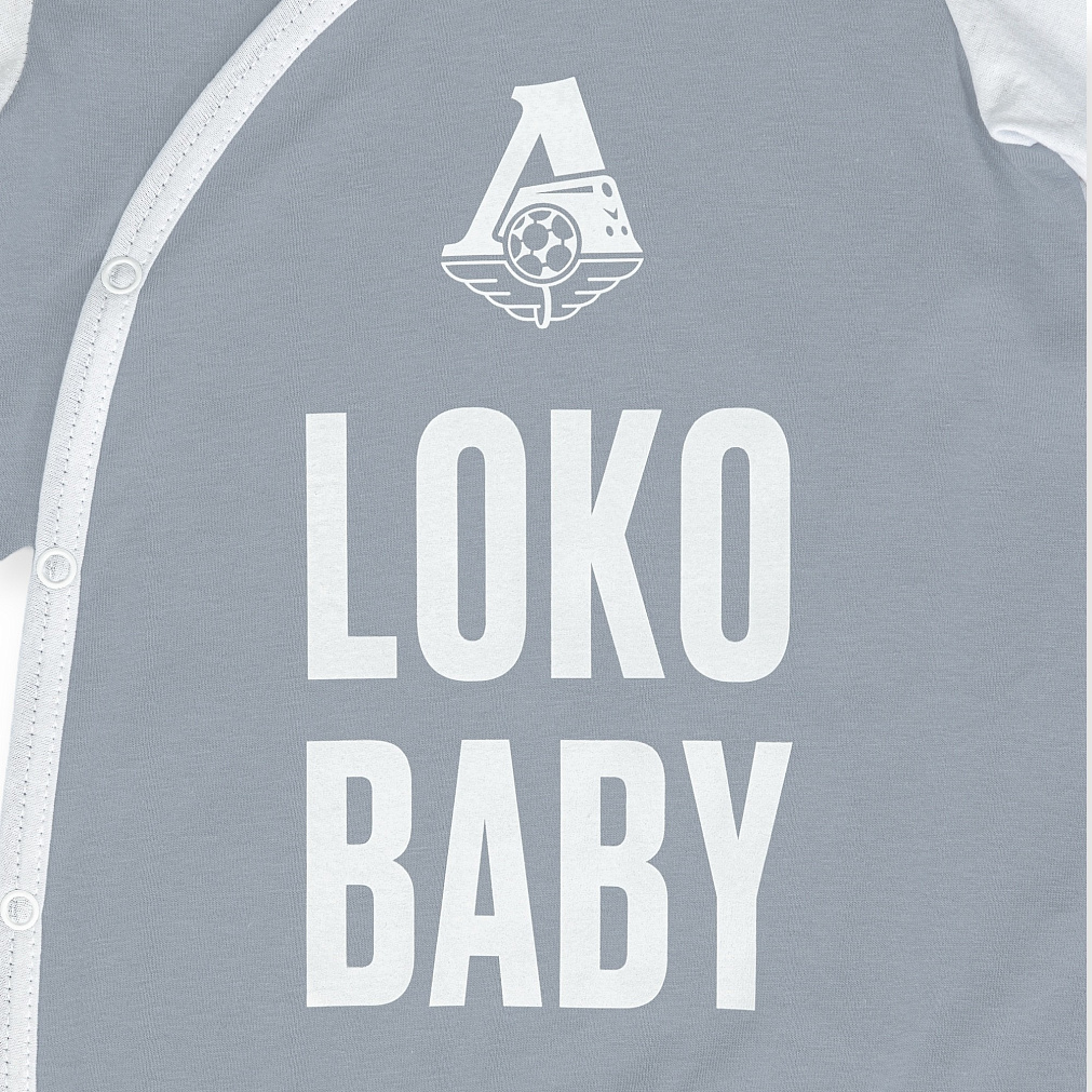 Комбинезон Loko Baby серый с белым (74)