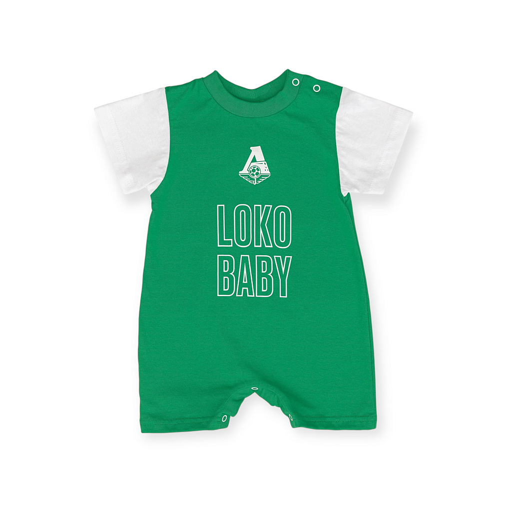 Боди Loko Baby зеленое с белым