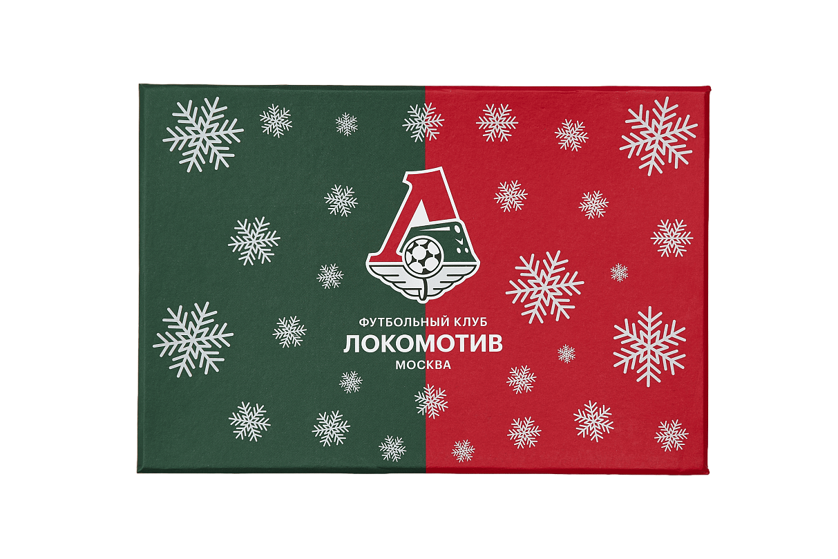 Набор из 6-и пластиковых елочных шаров Локомотив (с обсыпкой имитирующей снег)