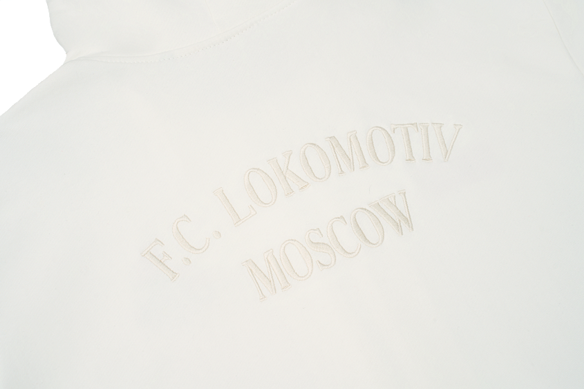 Худи на молнии 2004 Белый с цветной эмблемой (M)