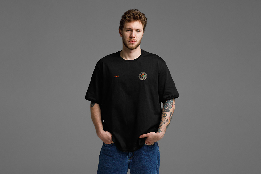 Футболка свободного кроя (чёрная) ЧРКЗВ x ПЛНБ (XS)