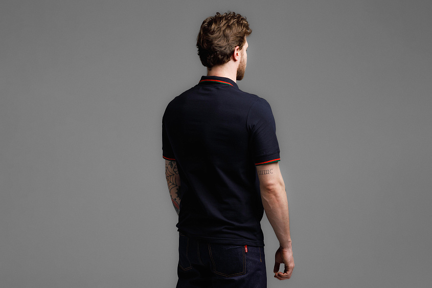 Рубашка -поло (тёмно -синий) с эмблемой ЧРКЗВ x ПЛНБ (S)