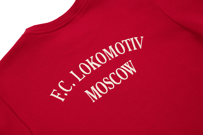 Свитшот 2004 Красный с цветной эмблемой (M)