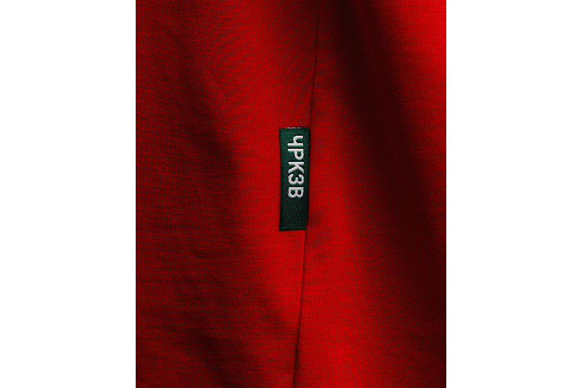 Футболка свободного кроя (красная) с эмблемой ЧРКЗВ x ПЛНБ (XS)