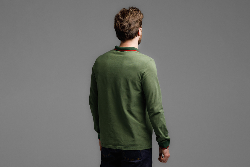 Рубашка -поло с длинным рукавом (тёмно - зелёная) ЧРКЗВ x ПЛНБ (S)