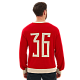 Свитер с эмблемой 1936 года и фирменной полосой (красно-белый) (S)
