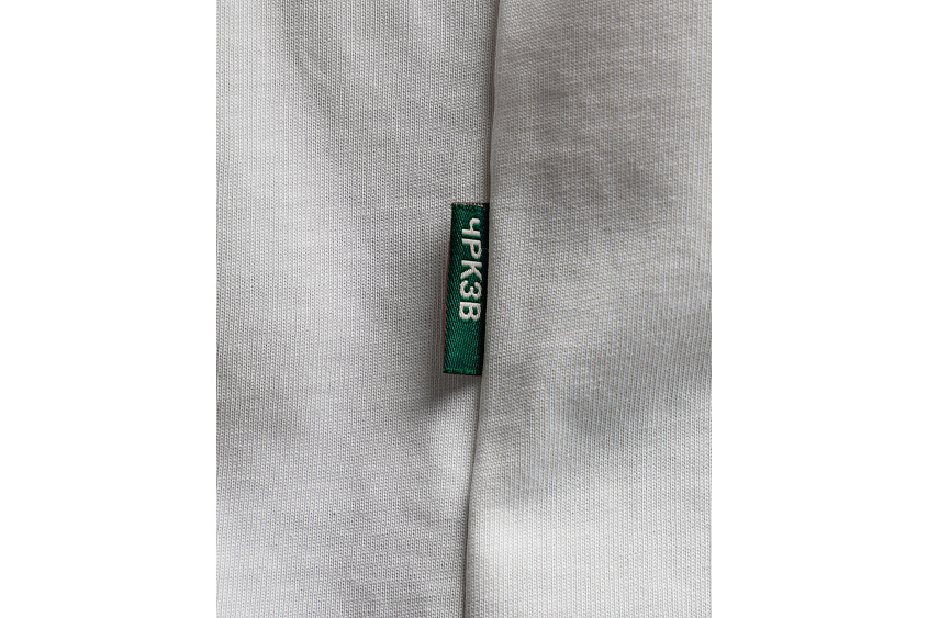 Футболка свободного кроя (белая) с эмблемой ЧРКЗВ x ПЛНБ (XS)