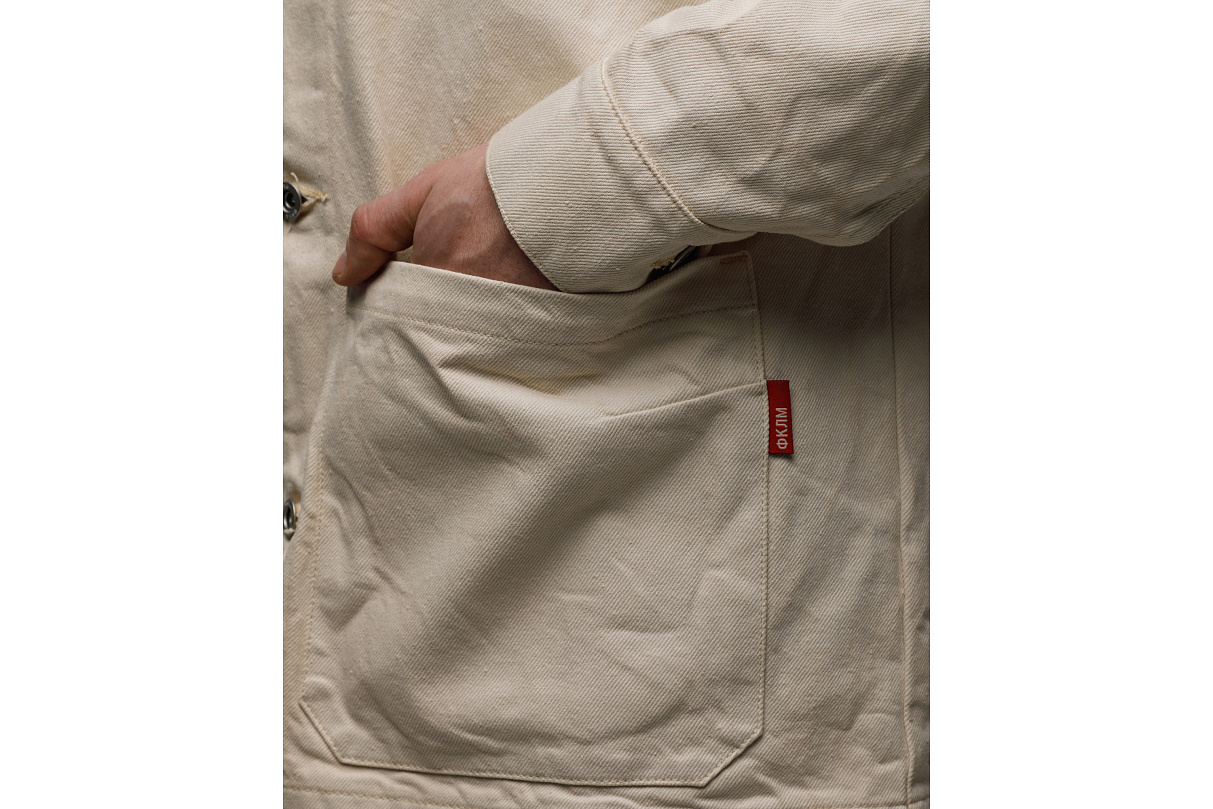 Куртка железнодорожного рабочего (слоновая кость) ЧРКЗВ x ПЛНБ (S)