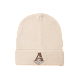 Шапка с эмблемой и подворотом (молочная)