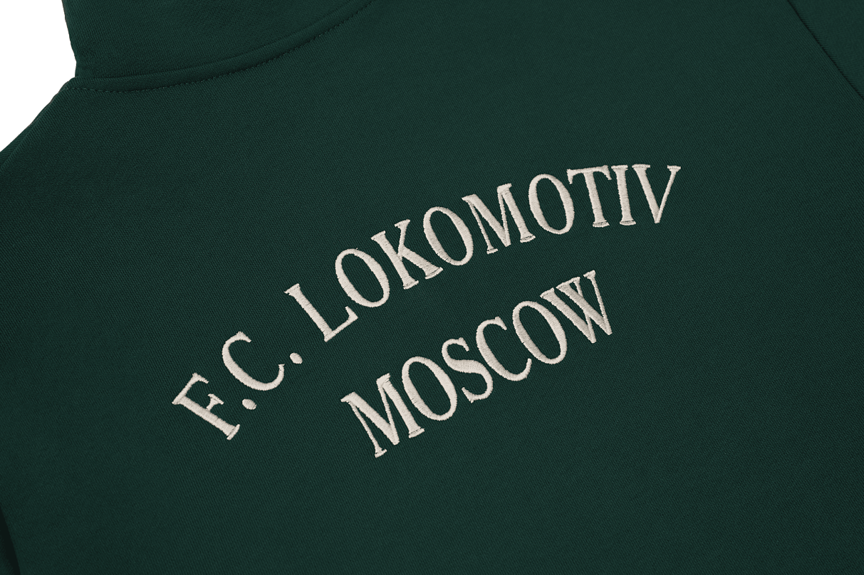 Кофта 1/4 зип 2004 Зеленый с цветной эмблемой (M)