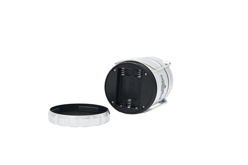 Фонарь пластиковый кемпинговый (серебряный)