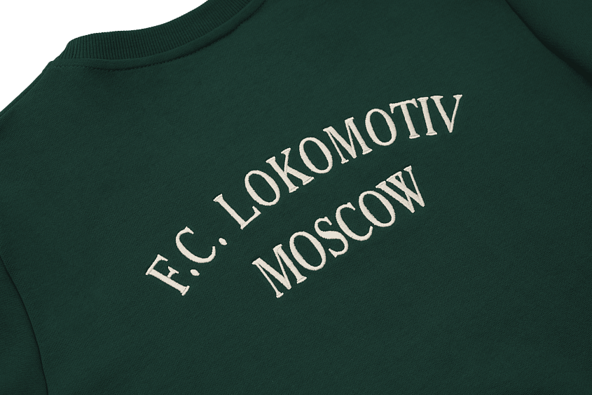 Свитшот 2004 Зеленый с цветной эмблемой (M)