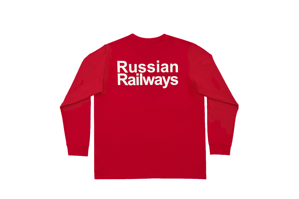 Лонгслив 2004 Красный с цветной эмблемой (M)