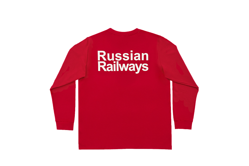 Лонгслив 2004 Красный с цветной эмблемой (M)