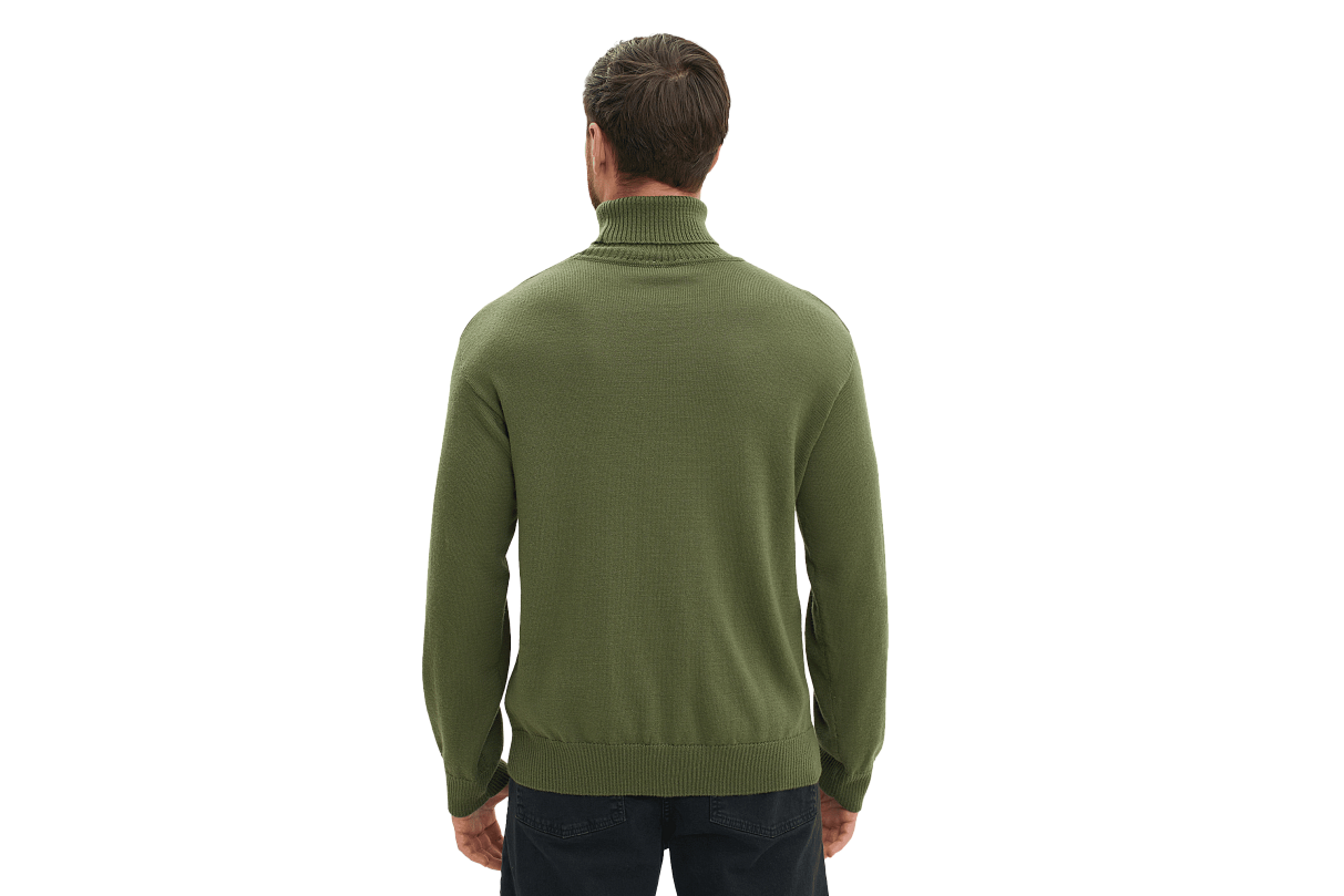 Свитер с высоким горлом и эмблемой 1971 года (зеленый) (S)