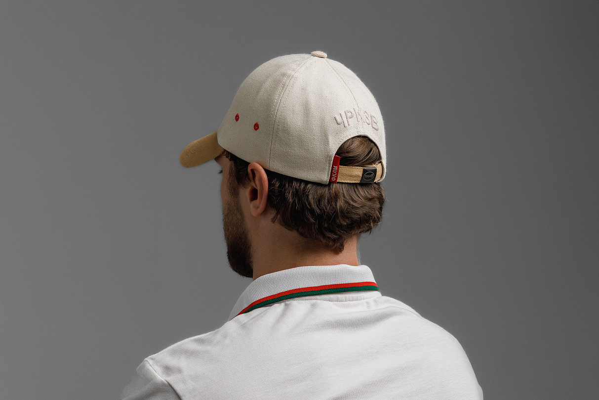 Кепка пятиклинка (слоновая кость с коричневым козырьком) ЧРКЗВ х ПЛНБ