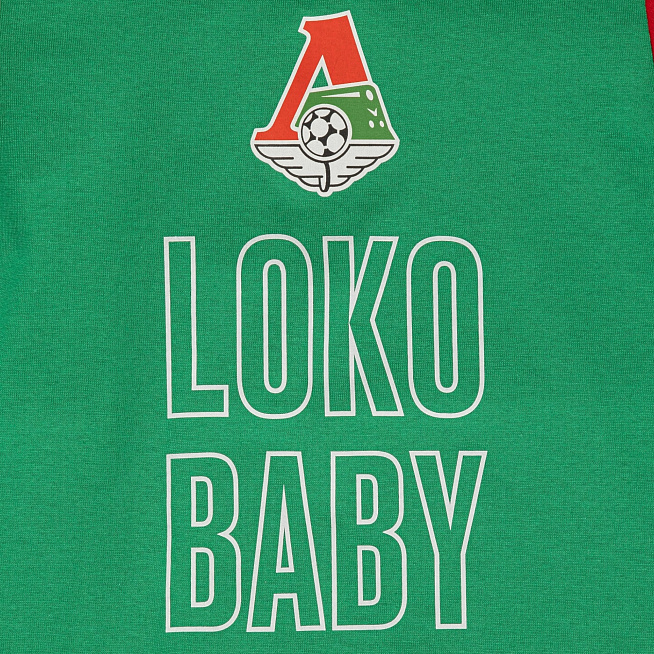 Боди Loko Baby зеленое с красным